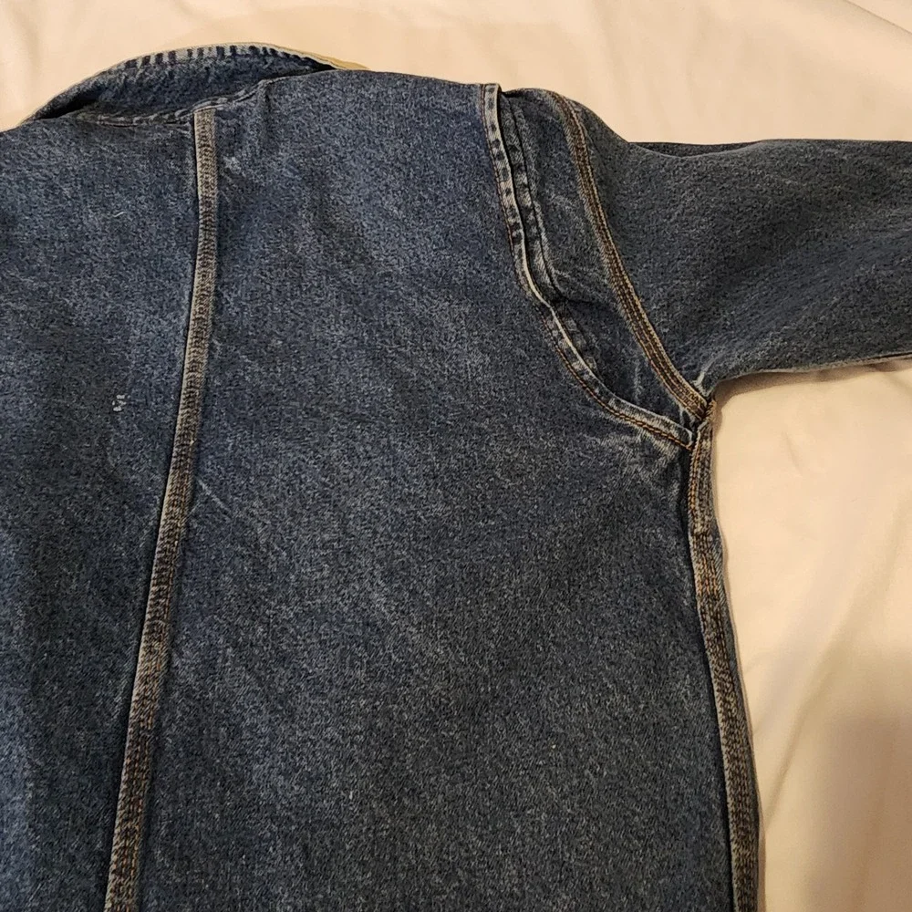 Vintage Polo Ralph Lauren Dungaree Denim‎ Jean Jacket Men's Large Made In USA - Picture 10 of 16